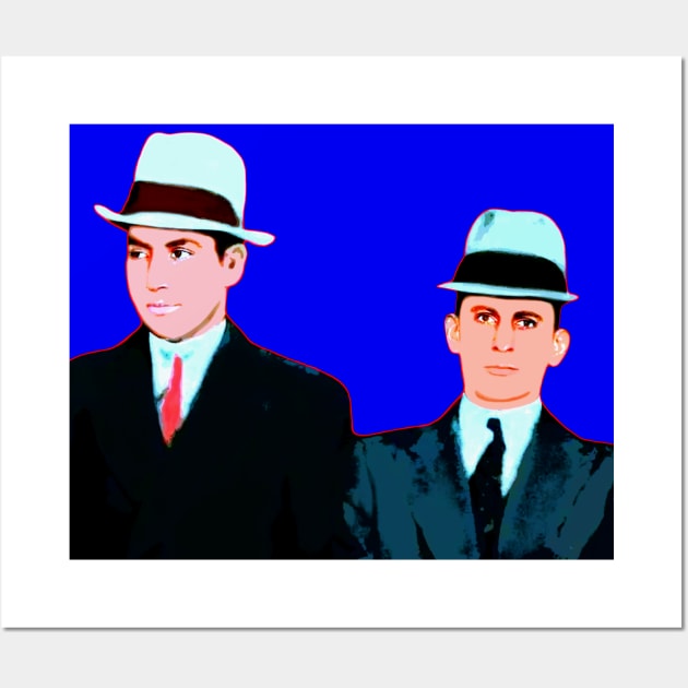 lucky luciano and meyer lansky pop art Wall Art by oryan80